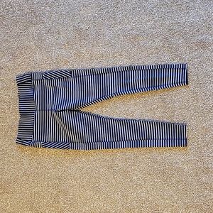 Blue & White Strip Leggings